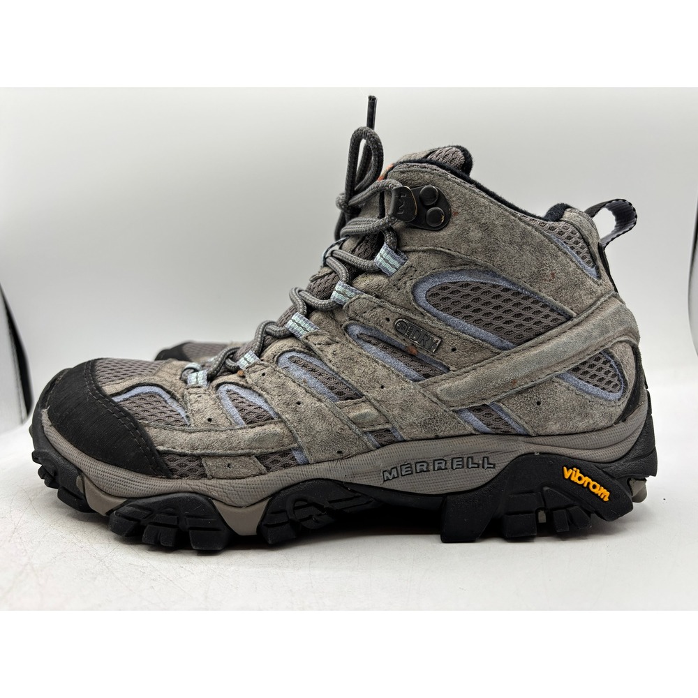 Merrell Moab 2 Mid Waterproof Hiking Boots Women's Size 7.5 Granite Grey J06054